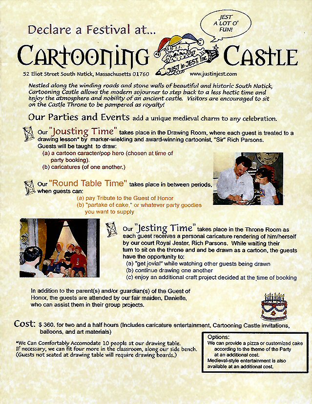 Declare a Festival at our Cartooning Castle...Jest a lot o' fun!